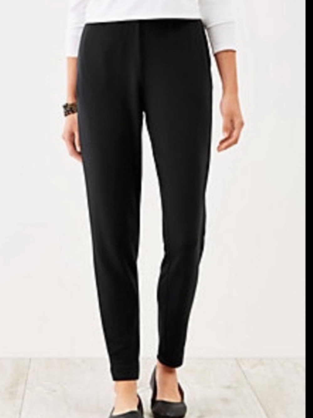 J. Jill Black Slim Leg Pants Soft Stretchy Pima Cotton size Small